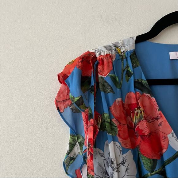 Parker Bondi Floral Mini Dress in Maritime Wildflower - Picture 5 of 8